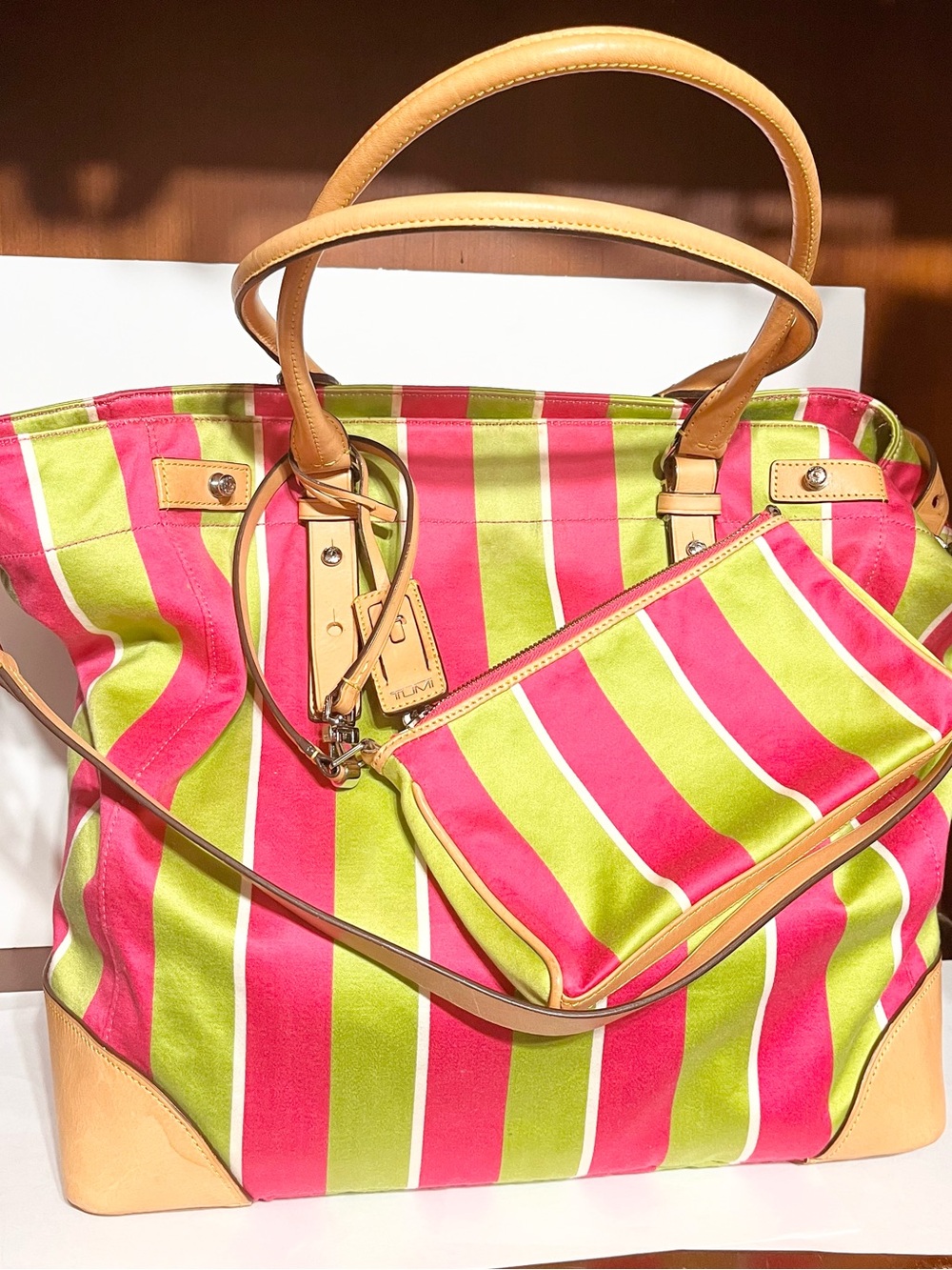Tumi Travel Bag & Matching Wristlet